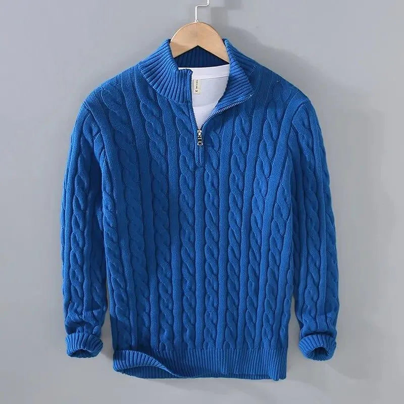 Eleganter Herrenpullover mit praktischen Reißverschluss