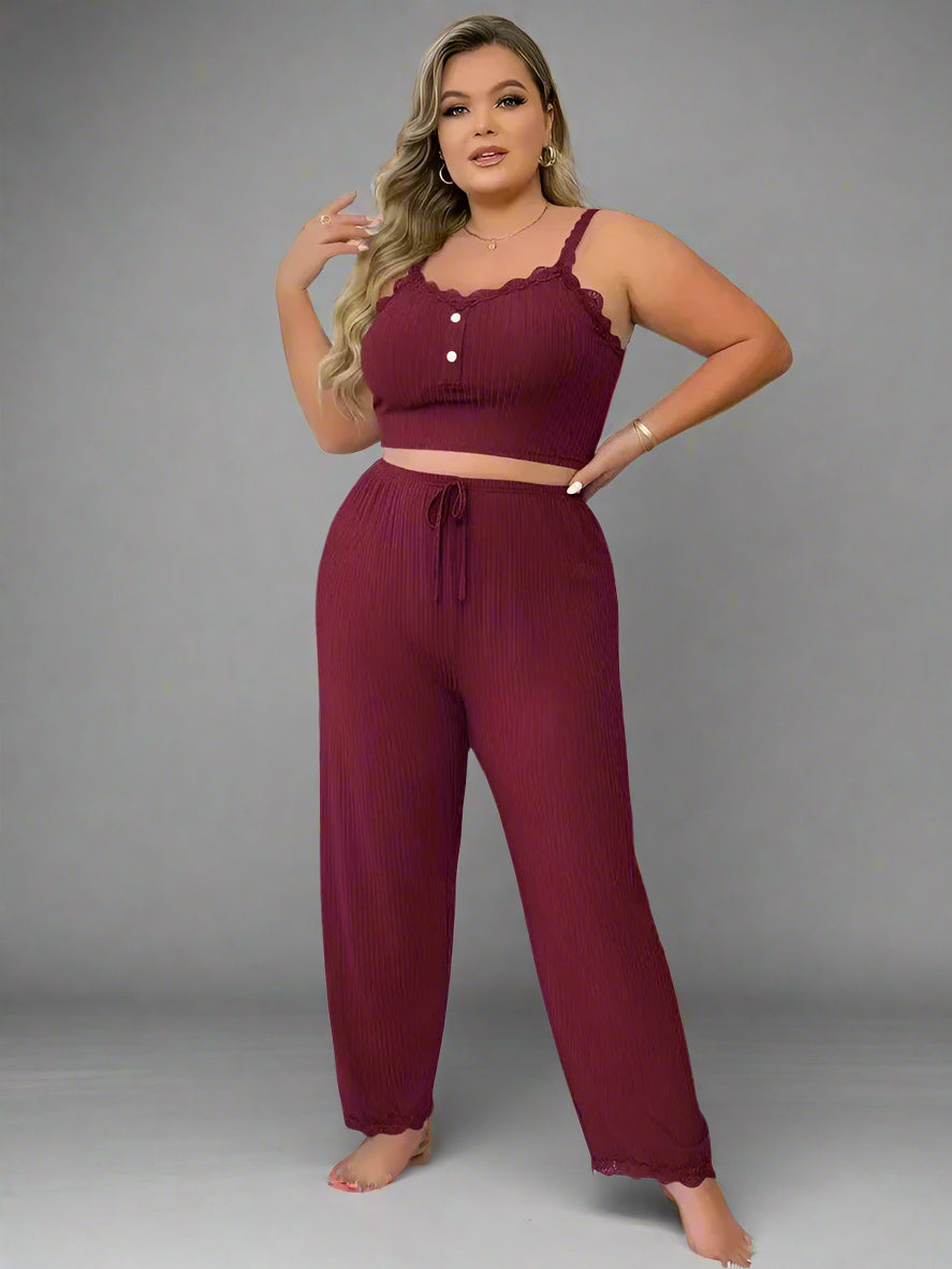 Plus Size Damen Loungewear Set